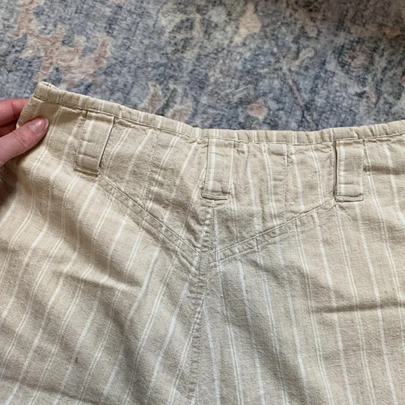 Vintage linen blend bareback stripped shorts - Picture 7 of 11